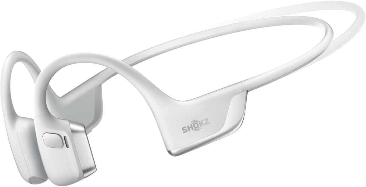 SHOKZ Słuchawki Sportowe OpenRun Pro 2 z Przewodnictwem Kostnym, Bezprzewodowe z Bluetooth 5.3, Mikrofony Redukujące Hałas, IP55 Wodoodporne, 12h Czasu Odtwarzania, USB-C Szybkie Ładowanie, Czarny(Rozmiar mini/Srebrny)