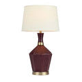 **Lampa stołowa z ceramiczną podstawą w kształcie rombu**