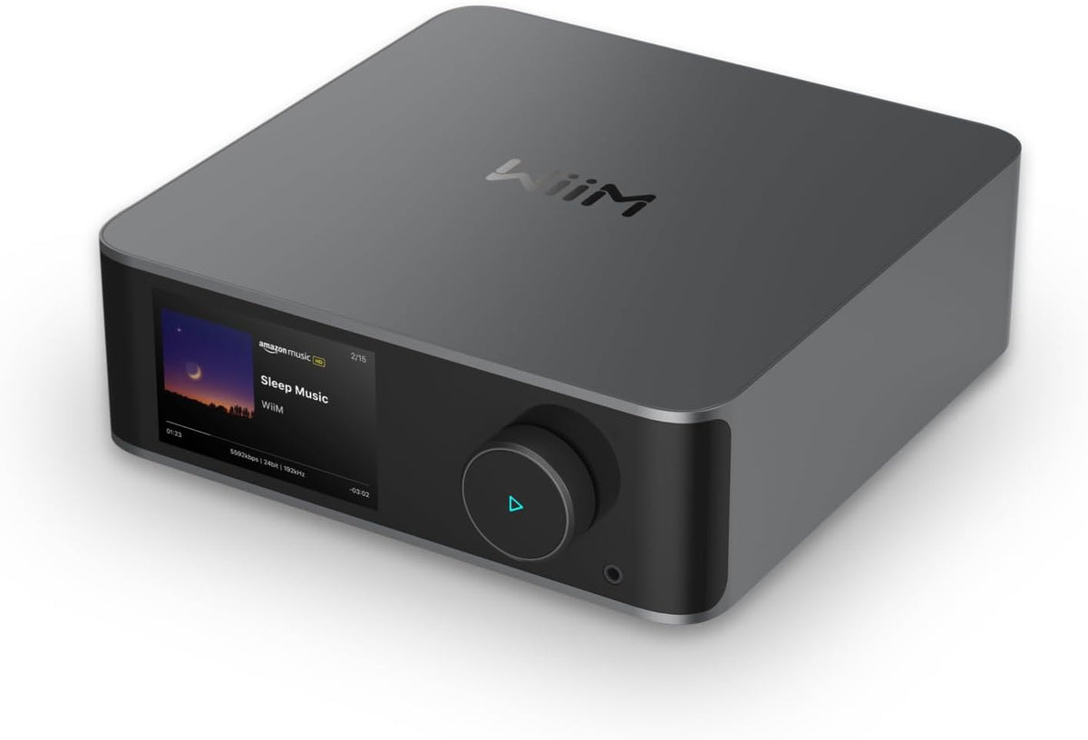 WiiM Ultra Music Streamer  Cyfrowy Przedwzmacniacz | Ekran Dotykowy 3,5",Kompatybilny z GoogleCastAlexa,Streamuj Spotify,Amazon Music,Tida,HDMI ARC,Wejście Phono,Wyjście Słuchawkowe,kosmiczny szary(kosmiczny szary)